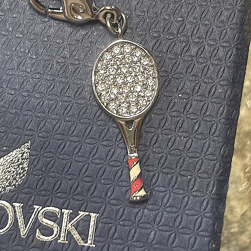 Swarovski Tennis Racket Charm - Picture 3 of 4